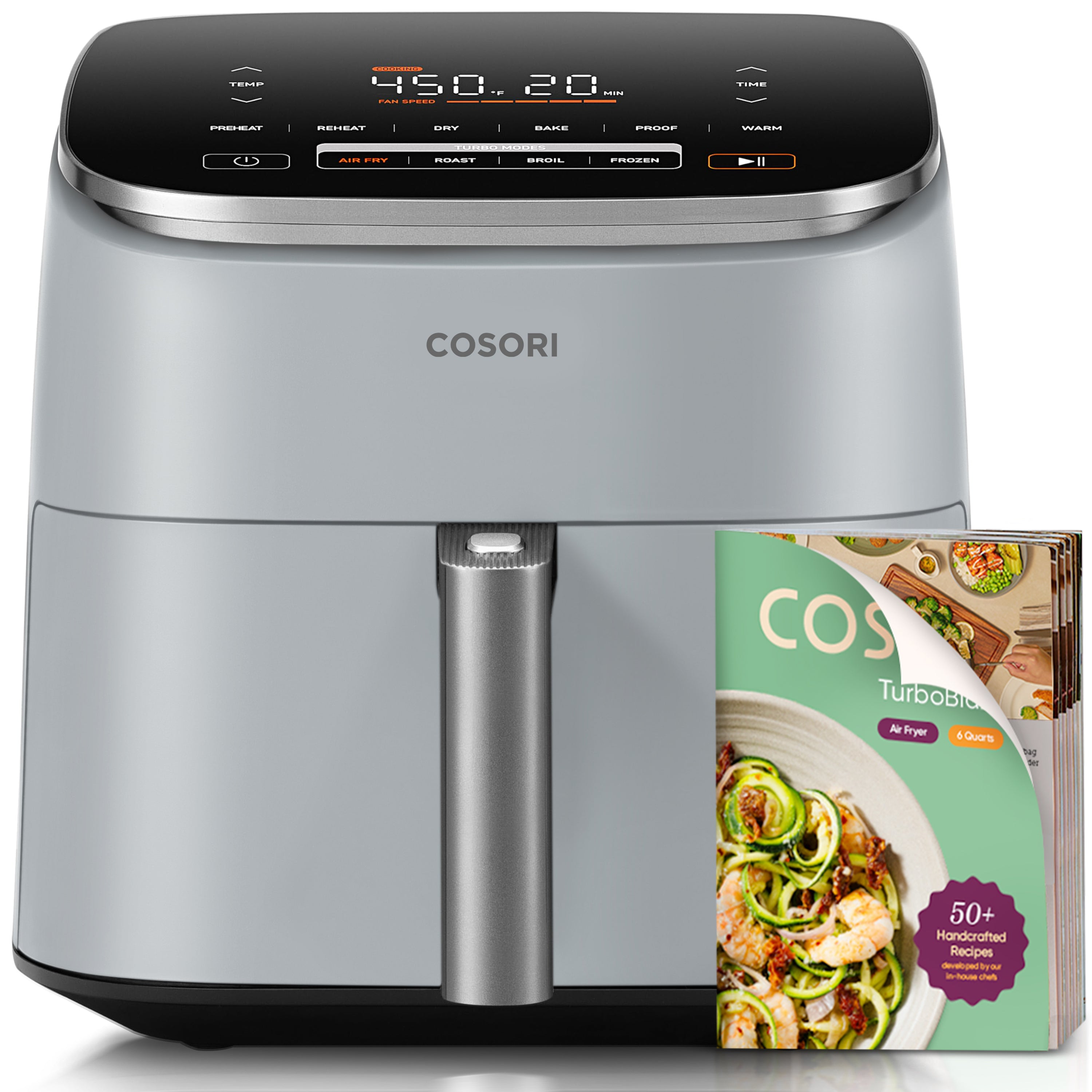 6391ace427ade714b70fb966024ae804 TurboBlaze™ 6.0-Quart Air Fryer - Light Gray - Image 1
