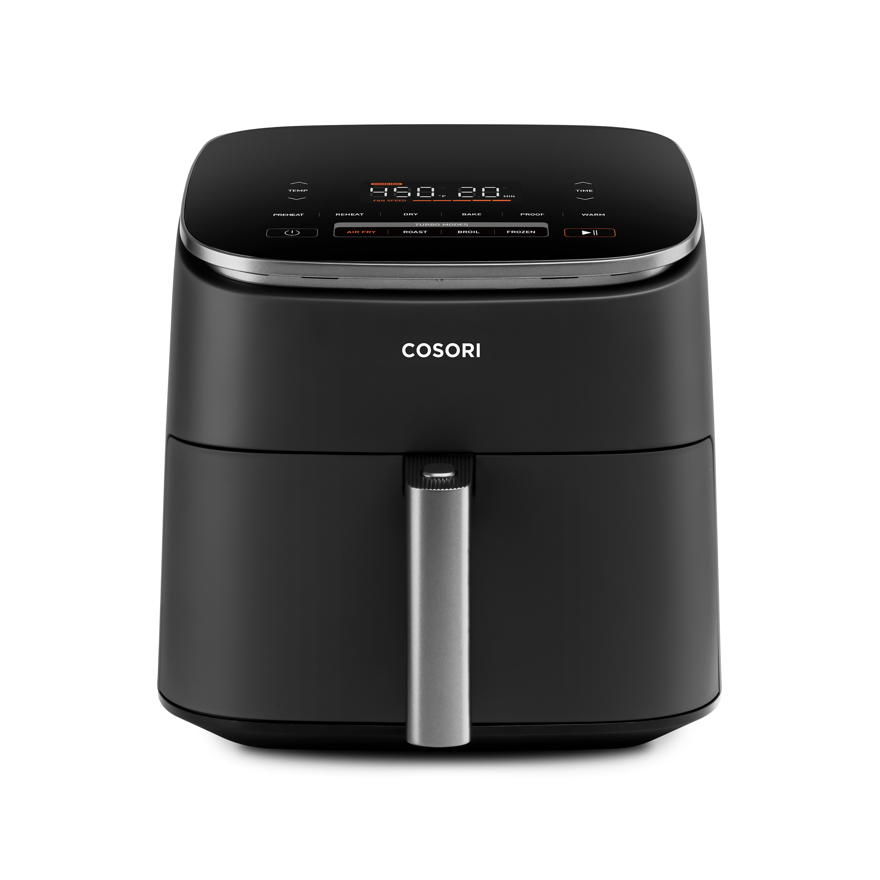 CGTM_2303_CAF-DC601-KUS_WA1_01_Front_v2_1_43fa6802-67e3-4603-9ad1-54c54f2e5a8a TurboBlaze™ 6.0-Quart Air Fryer - Dark Gray - Image 1