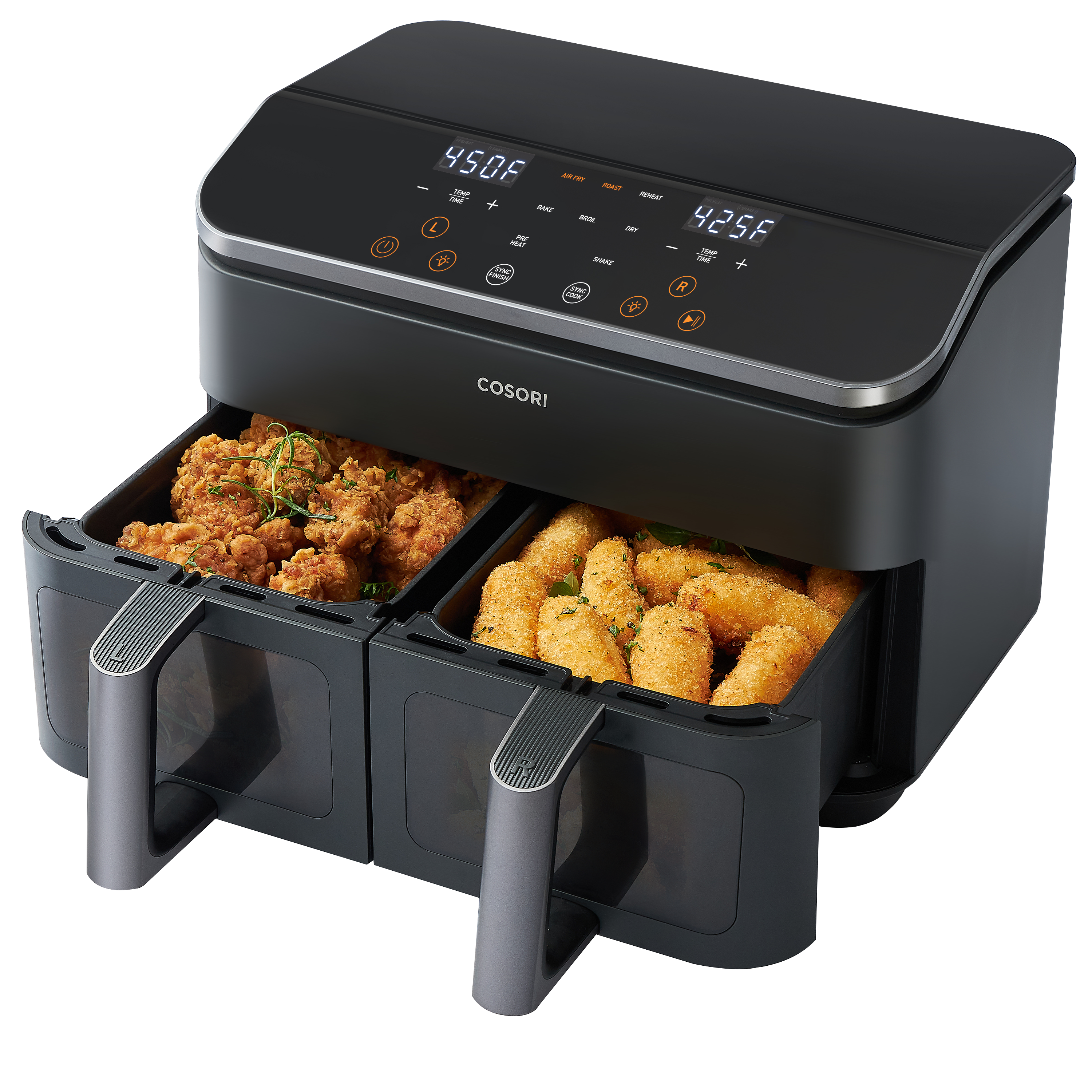 DualBasket1 Cosori 9.0-Quart Dual Basket Air Fryer - Image 1